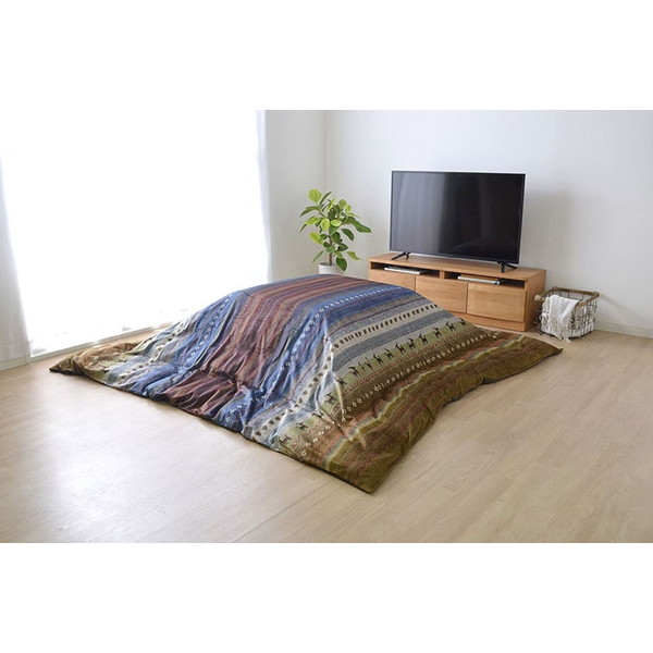 IKEHIKO イケヒコ 洗える こたつ布団 カバー ファスナータイプ ギャッベ柄 ラディ 正方形 215×215cm - 4