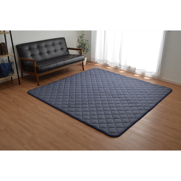 イケヒコ 綿100％ 先染めキルトラグ 3畳 【裏】 190×260cm
