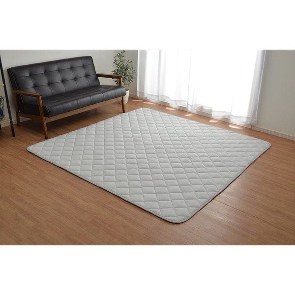 イケヒコ 綿100％ 先染めキルトラグ 3畳 【裏】 190×260cm
