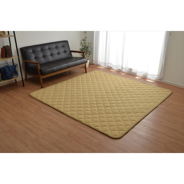 イケヒコ 綿100％ 先染めキルトラグ 3畳 【裏】 190×260cm