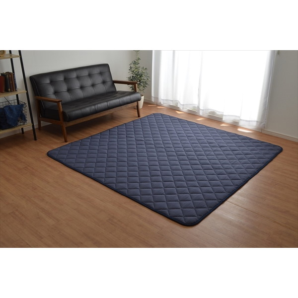 イケヒコ 綿100％ 先染めキルトラグ 3畳 【裏】 190×260cm