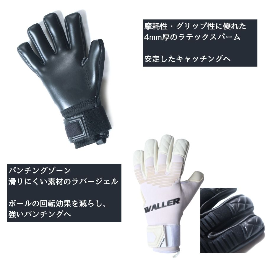 ゴールキーパー GK キーパー グローブ 5号 6号 7号 8号 9号 10号 11号 WALLER 1 ウォーラー 1 ブラック 黒