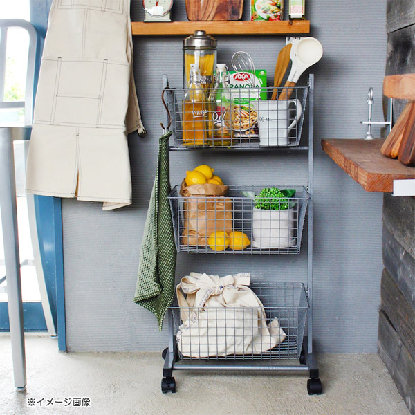 ダルトン DULTON】 WIRE RACK WITH CASTORS H.GRAY （ワイヤ ラック