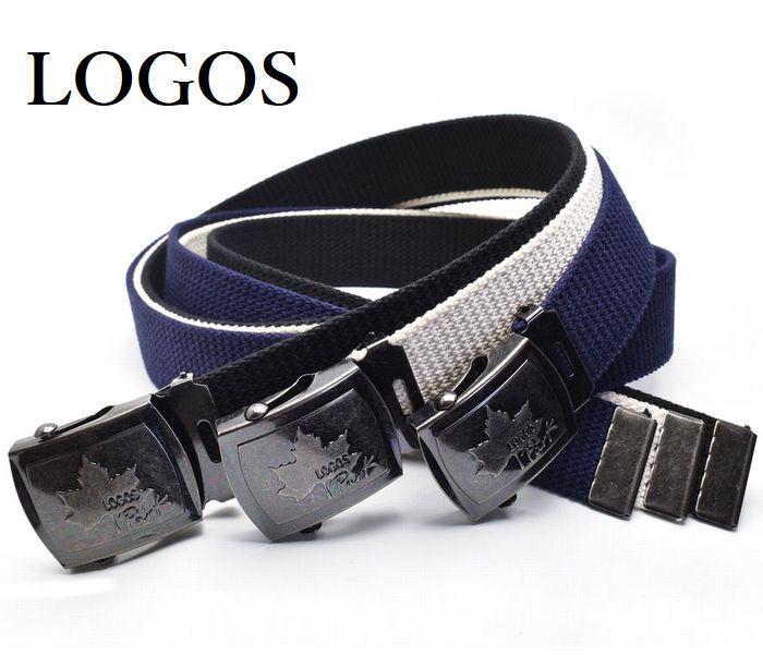 メンズガチャベルト LOGOS(ロゴス) 綿 カジュアル 無地 アウトドア