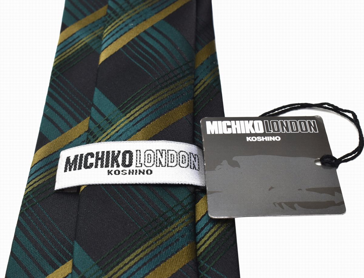 ネクタイ MICHIKO LONDON ミチコロンドン 日本製 モスグリーン