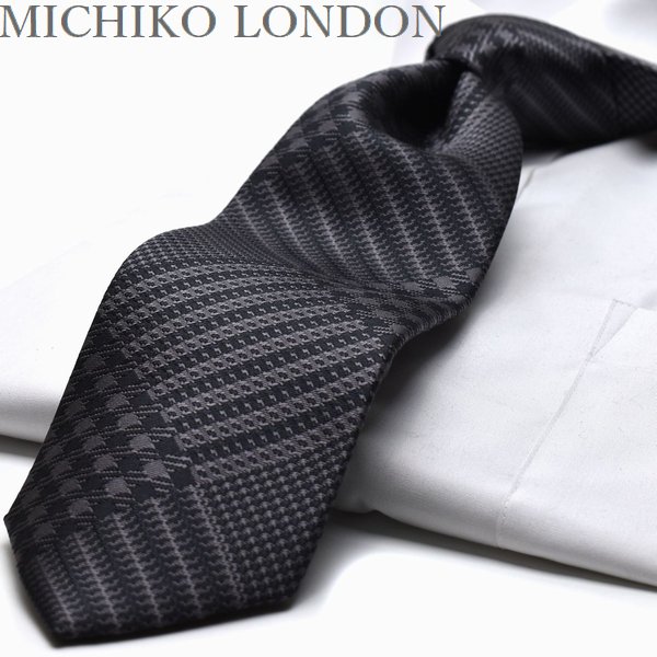 プレゼントMICHIKO LONDON ミチコロンドン 超ロングネクタイ ※通常より長いネクタイ 日本製  ダークグレー/チェック/c-lon-z-115 :c-lon-z-115:ネクタイの専門店Flying Blue - 通販 - Yahoo!ショッピング