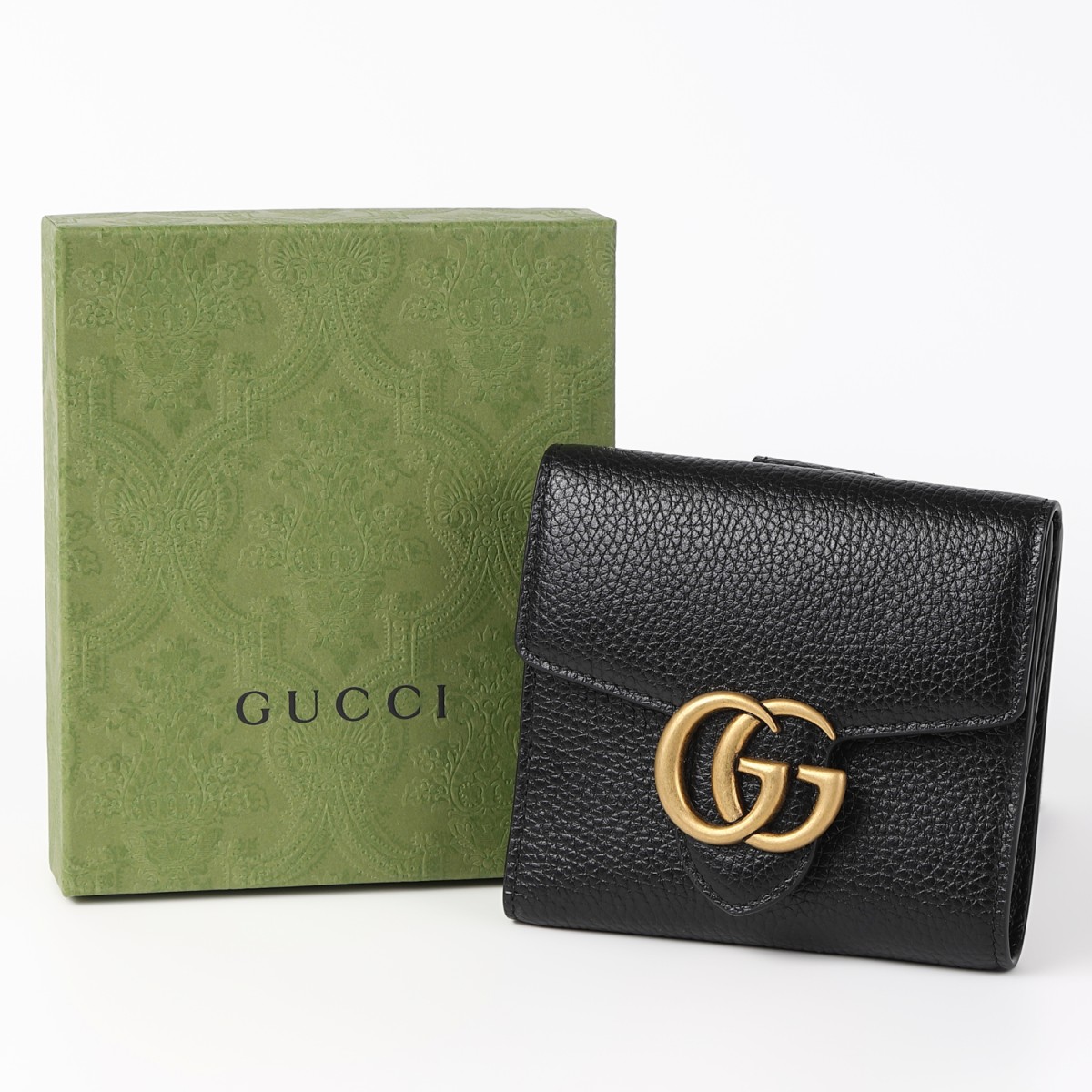 期間限定価格!GUCCI二つ折り財布GGマーモントテクスチャードウォレット GUCCI グッチ 財布 二つ折り財布 GG マーモント レザー
