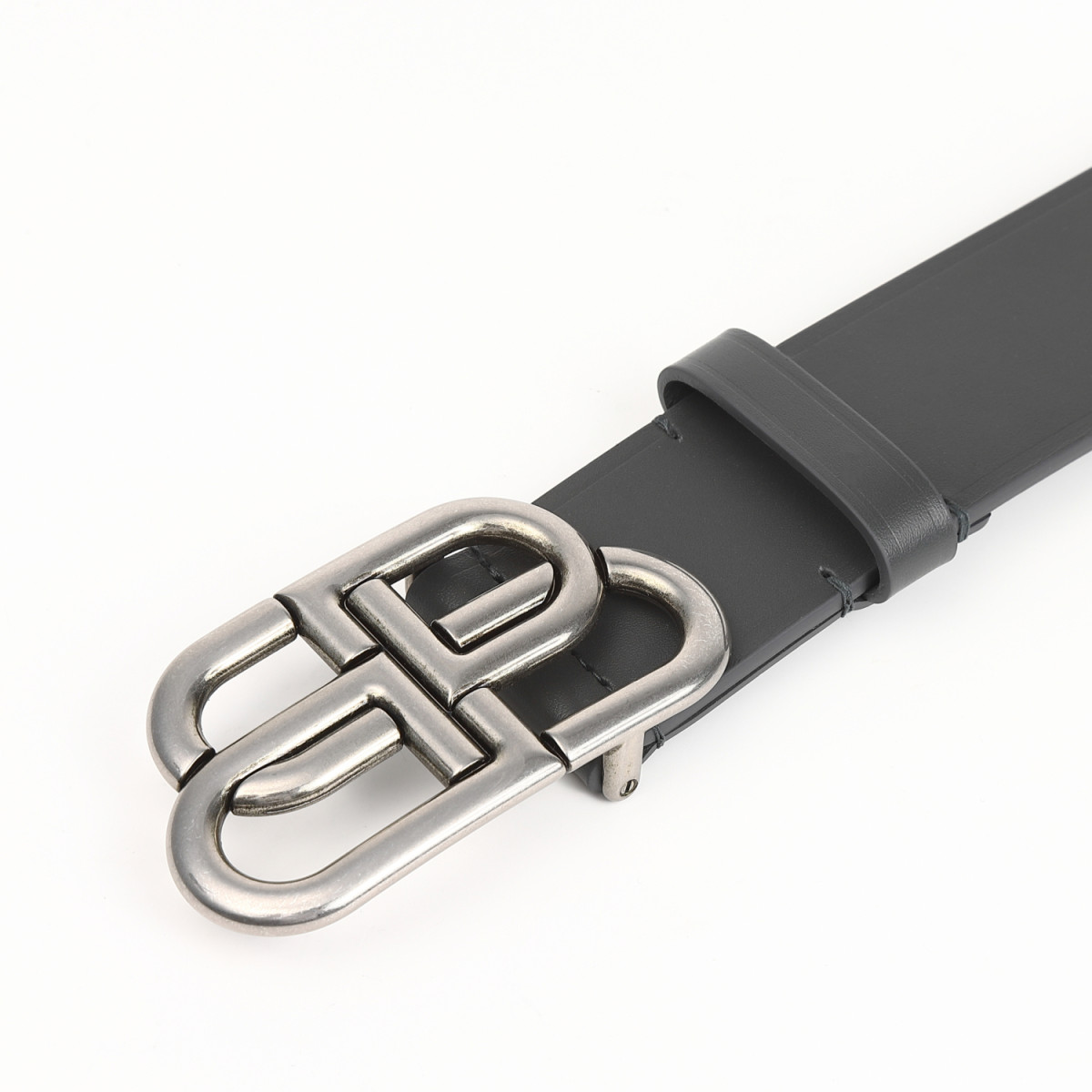 BALENCIAGA（バレンシアガ） 674181 1CH0B 1110 レザー製 ロゴ ベルト