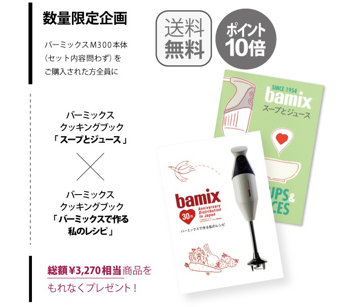 バーミックス bamix M300 プラス スノー ポイント10倍 送料無料