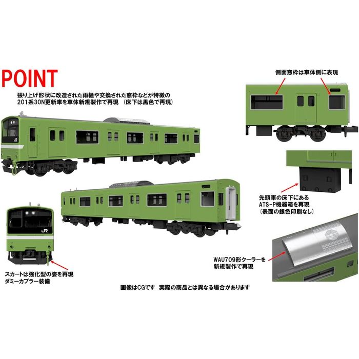 Nゲージ JR 201系 通勤電車 JR西日本 30N更新車・ウグイス セット 6両 