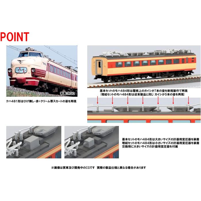 Nゲージ 485系 特急電車 ひたち 増結セット 5両 鉄道模型 電車 TOMIX