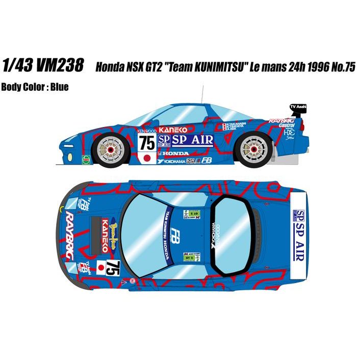 1/43 Ebbro Raybring Honda NSX JGTC 2006 car #100 #802 CS1008
