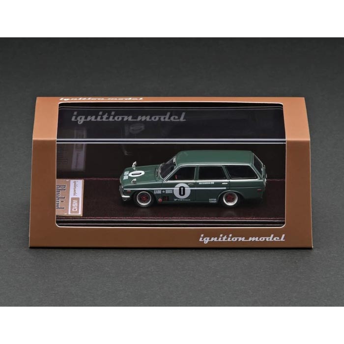 1/64 インジェクションモデル ミニカー イグニッションモデル 1/64 Datsun Bluebird 510 Wagon Green 模型
