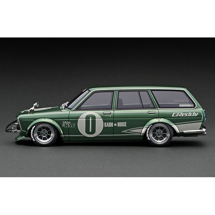 1/18 Datsun Bluebird (510) Wagon Green Metallic With Mr. Jun Imai