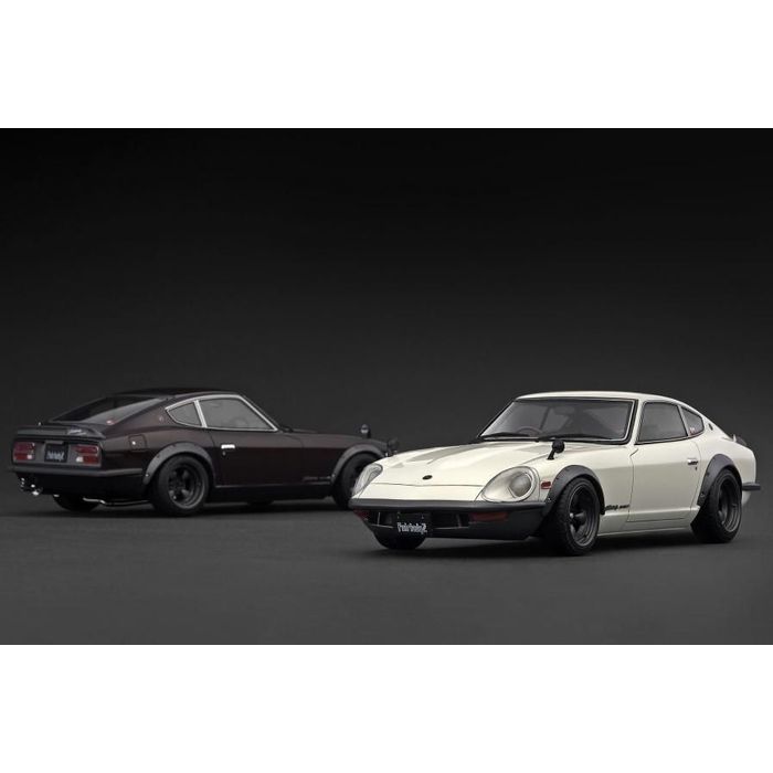 1/18 Nissan Fairlady 240ZG (HS30) White ミニカー 模型 完成品