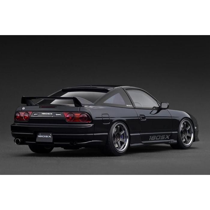 あすつく 1/18 Nissan 180SX TYPE X (RPS13) Black ミニカー 模型 完成