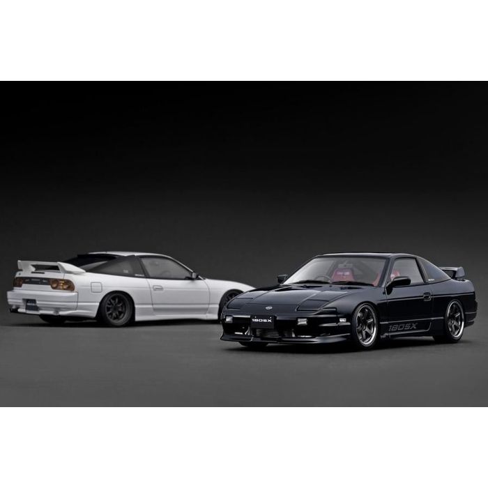 あすつく 1/18 Nissan 180SX TYPE X (RPS13) Black ミニカー 模型 完成