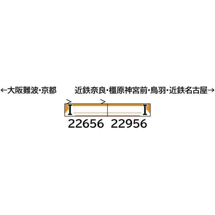 Nゲージ 近鉄22600系Ace 新塗装 増結2両編成セット 動力無し 鉄道模型