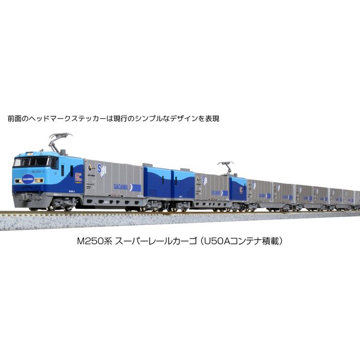 Nゲージ M250系 スーパーレールカーゴ(U50Aコンテナ積載) 増結セットB