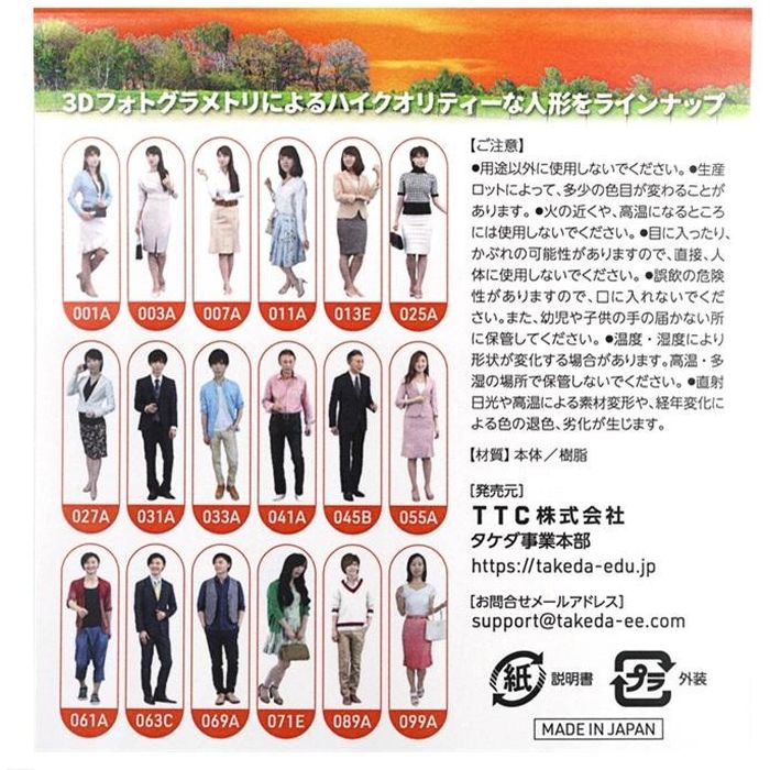 Nゲージ 1/100 3Dフルカラー出力フィギュア 18体入り 鉄道模型 TTC 55