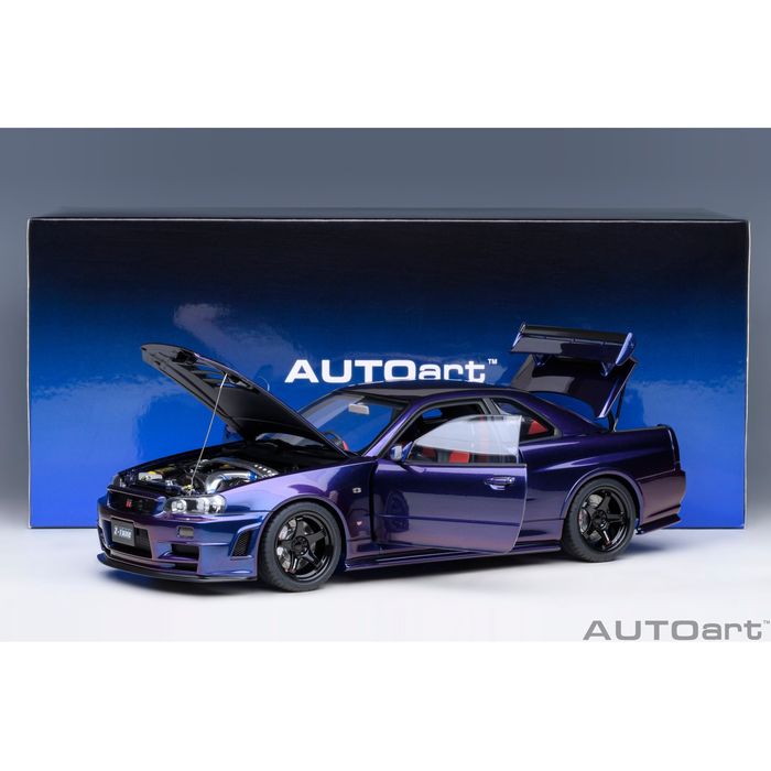 AUTOart 1/18　ニスモ Nismo R34 GT-R Z-tune （ミッドナイトパープル?） ミニカー 模型 オートアート 77464