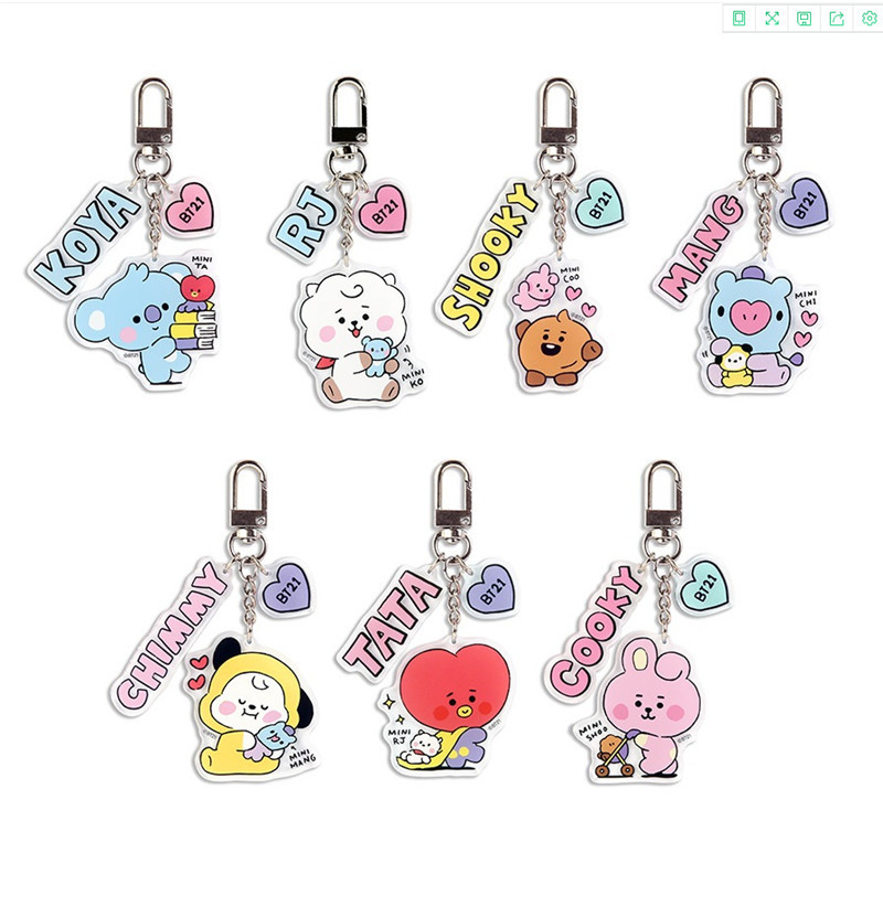 2番目半額 BT21 防弾少年団 BTS バンタン キーリング キーホルダー グッズ キーチェーン アクセサリー 飾り おしゃれ 小物 飾り 人気 可  愛い 小学生 中学生