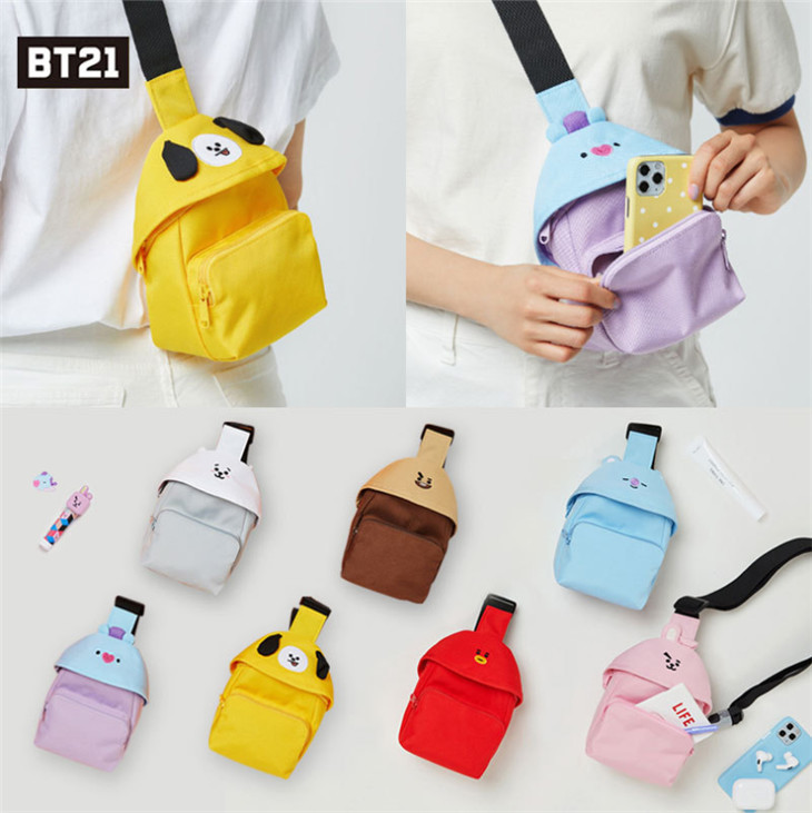 BTSグッズ ショルダーバッグ ビーティー21 防弾少年団 BT21 キャンバス