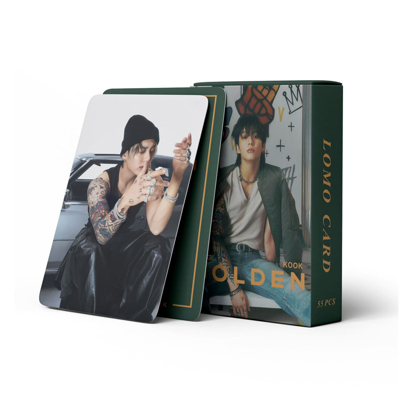 Jung Kookグッズ グク GOLDEN フォト カード 55枚 セット トレカ ジョングク 写真 BTS フォトカード K-POP 韓国  アイドル 3D 応援 小物 LOMOカード