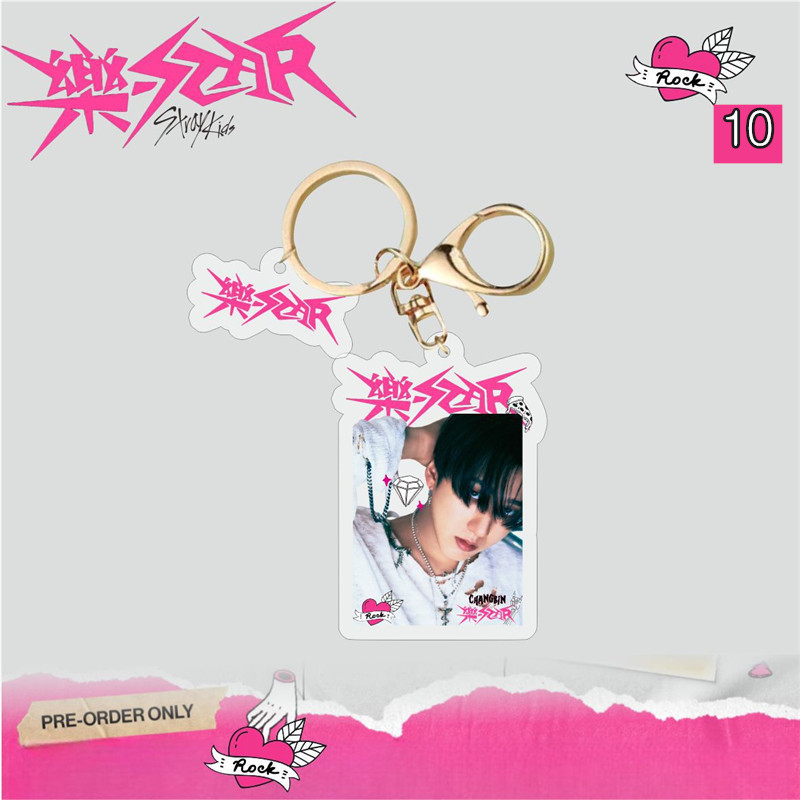 2番目半額 Stray Kidsグッズ SKZ キーリング プラスチック 樂-STAR ストレイキッ...