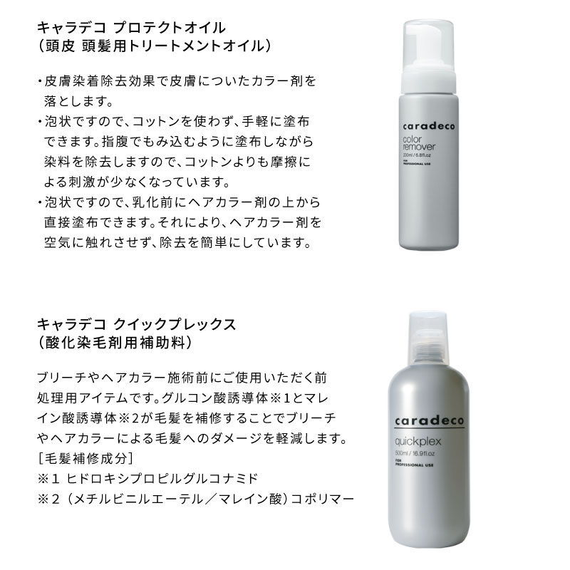 caradeco ナカノ キャラデコ クイックプレックス 500ml カラー剤 ヘア