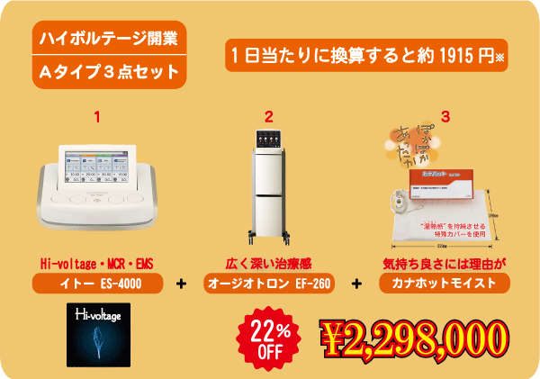 ハイボルテージ開業Aタイプ３点セット