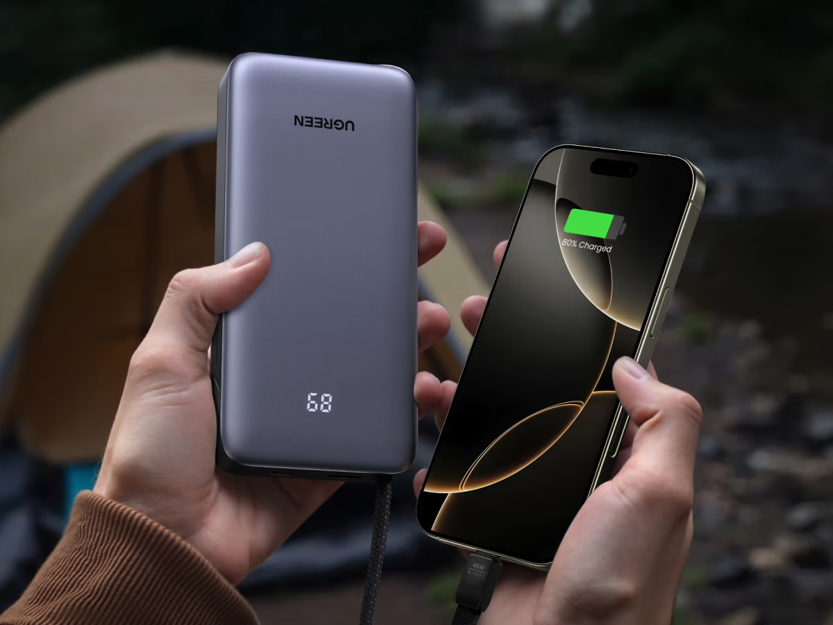 UGREEN UGREEN 20000mAhケーブル内蔵モバイルバッテリー 55988B