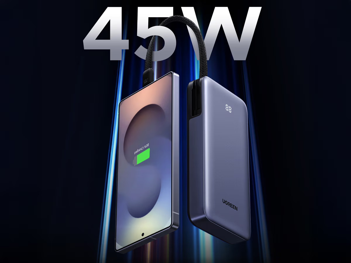 UGREEN UGREEN 20000mAhケーブル内蔵モバイルバッテリー 55988B