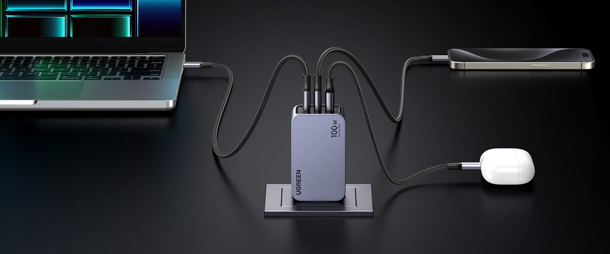 UGREEN UGREEN Nexode Pro 急速充電器 100W GaN 2C1A 3ポート 25873