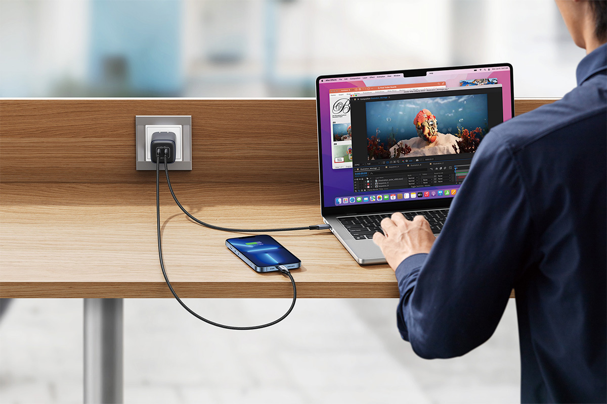 UGREEN UGREEN Nexode Mini 急速充電器 45W GaN Fast 2C 2ポート