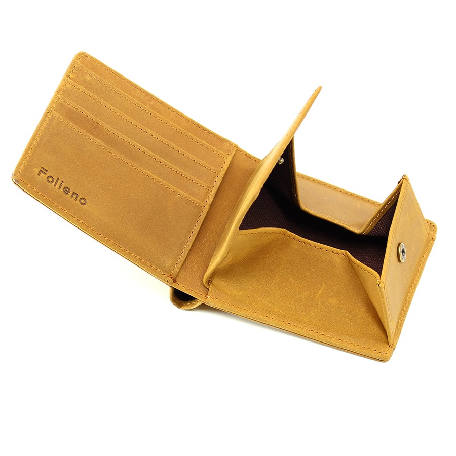 財布 メンズ 二つ折り 日本製 フォリエノ Folieno 本革 3素材 ボックス 