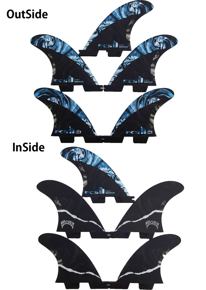 FCS2 フィン Matt Biolos' MB Performance Core carbon TRI-QUAD [5FIN] BLUE  [MEDIUM] LOST ロスト MAYHEM マットバイオロス パフォーマンスコアカーボン