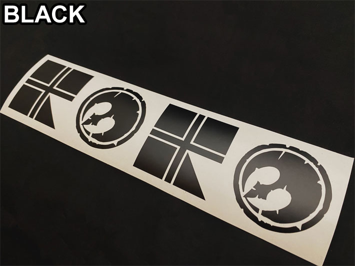 RICE28 ライス28 カッティングステッカー B BLK / WHT シール デカール