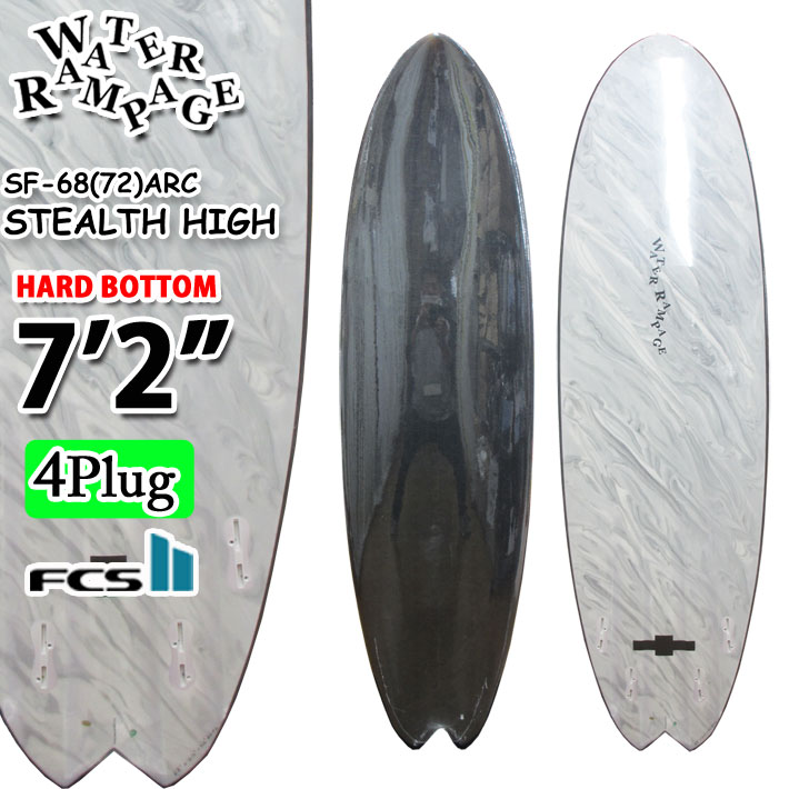 [即出荷] ソフトボード ウォーターランページ サーフボード サーフィン WATER RAMPAGE STEALTH HIGH 7'2 HARD  QUAD FIN FCS2 [営業所止め送料無料]