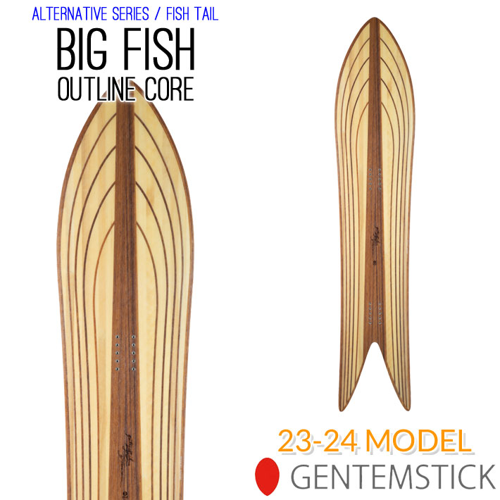 [即出荷] 23-24 GENTEMSTICK BIG FISH OUTLINE CORE 163cm ゲンテンスティック ビッグフィッシュ  アウトラインコア スノーボード パウダーボード 2023 2024