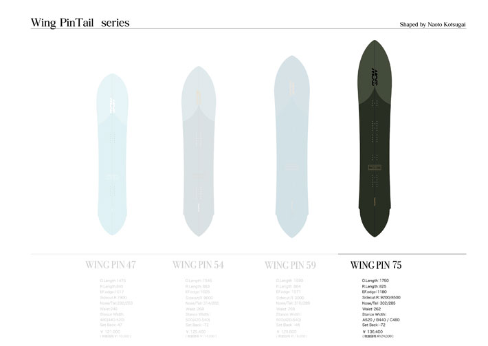 早期予約受付中] 23-24 MOSS SNOWSTICK WING-PIN75 モス スノー