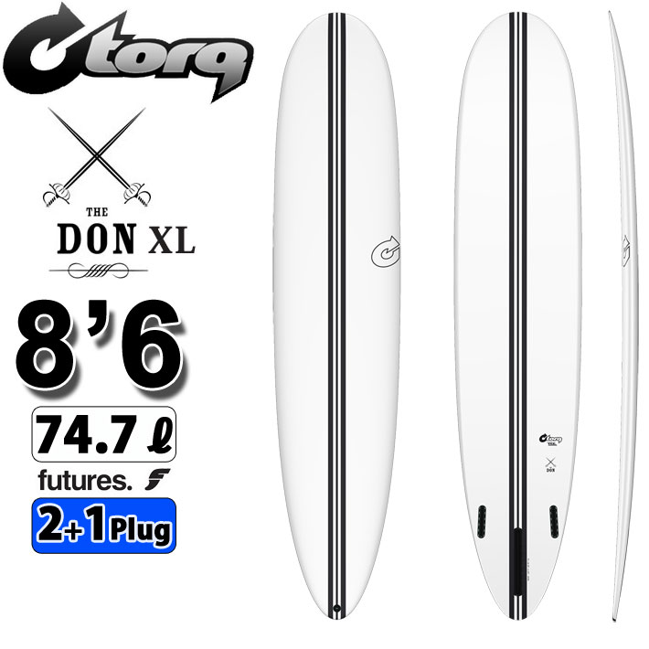 torq surfboard トルク サーフボード TEC DON XL 8'6 White ドン 