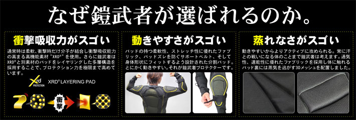 鎧武者 キッズ プロテクター 110~130cm 上下セット 定価48,000円 鎧武者 プロテクター ヨロイムシャ ジュニア ヒップ Junior Long