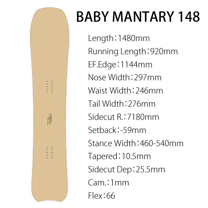 特典付き 24-25 GENTEMSTICK BABY MANTARAY 148cm ゲンテンスティック ベビーマンタレイ レディース スノーボード  板 パウダーボード 板 2024 2025 : gentem-babymantaray : follows - 通販 - Yahoo!ショッピング