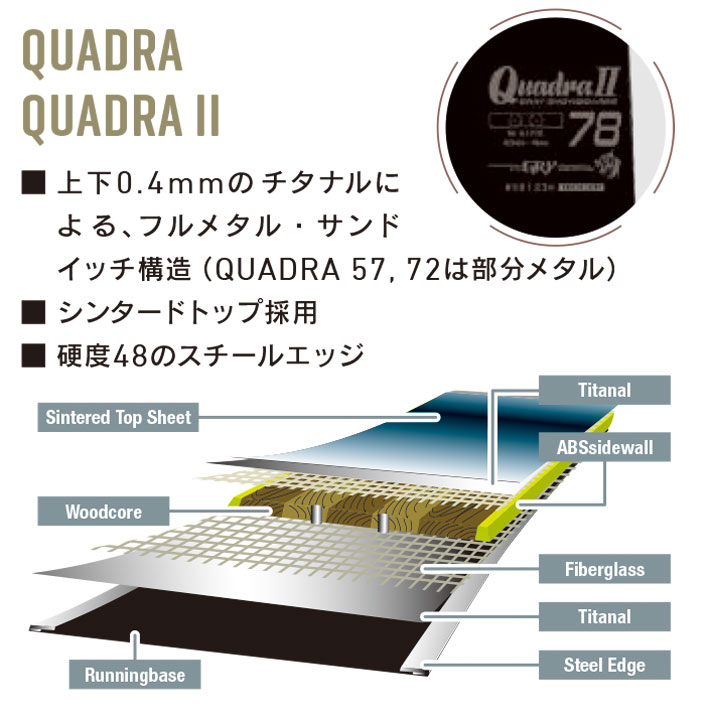 在庫限り 24-25 GRAY SNOWBOARDS グレイ QUADRA クアドラ メンズ 163cm