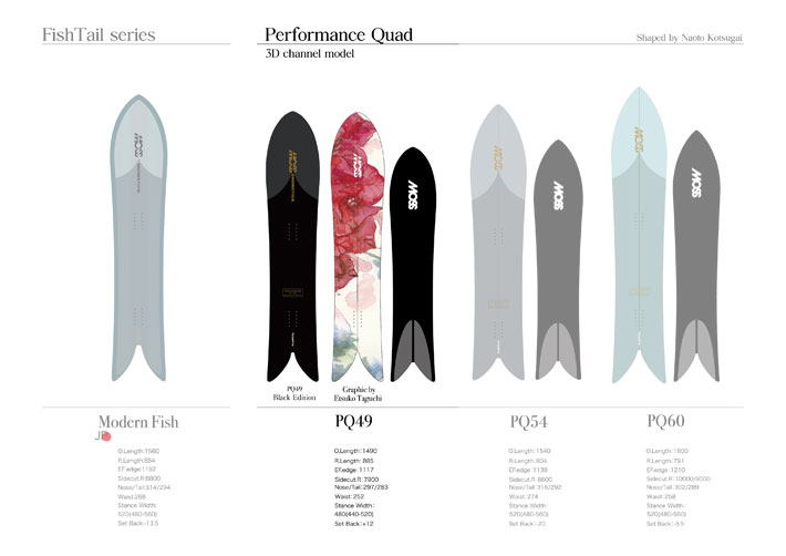 24-25 MOSS SNOWSTICK PQ49 Graphic by Etsuko Taguchi モス 