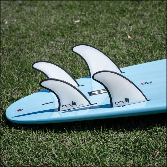 FCS FCS2 FIN フィン ロングボード HARLEY MID TRI QUAD PC FIN White