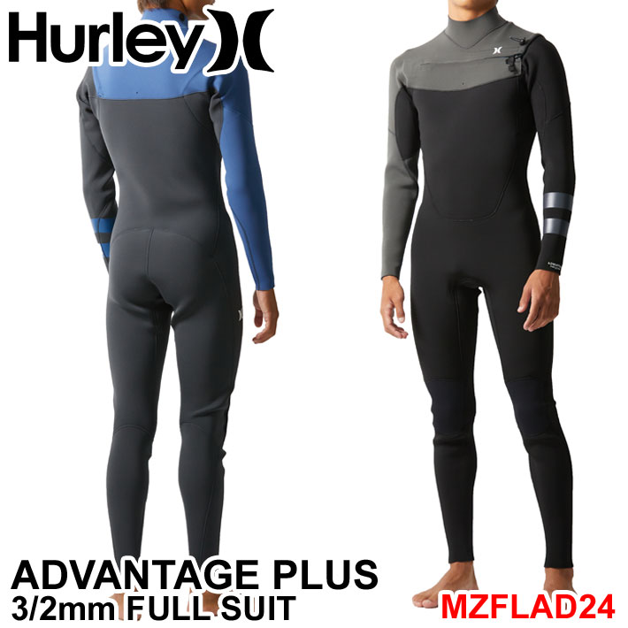 2024 Hurley ウェットスーツ ハーレー フルスーツ MZFLAD24 メンズ ADVANTAGE PLUS 3mm × 2mm FULL  SUIT CHEST ZIP チェストジップ サーフィン ウエット
