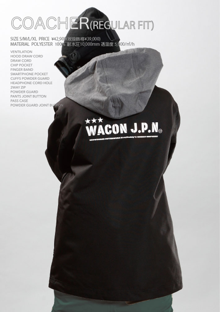25-26 WACON ウェア ジャケット ワコン スノーボード メンズ COACHER