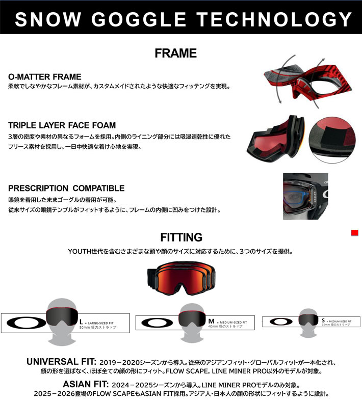 OAKLEY オークリー　スノーゴーグル OAKLEY 予約 25-26 ゴーグル オークリー FLOW SCAPE L GOGGLE